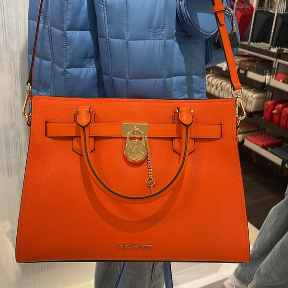 MICHAEL KORS HAMILTON MEDIUM SATCHEL 
 COLOR: Poppy 
NWT - Picture 11 of 16